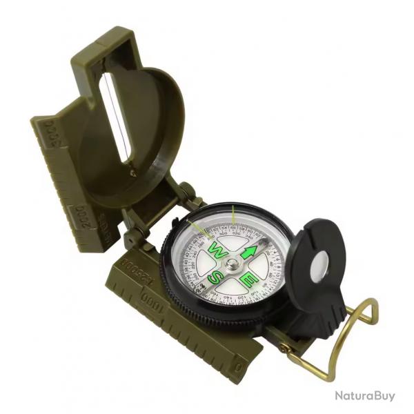 Boussole portative MILITAIRE multifonctionnelle lensatique phosphorescente