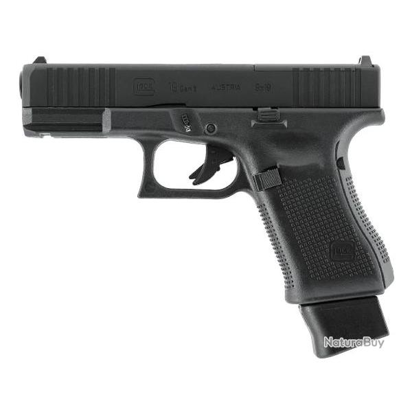 NOUVEAUT 2025 PISTOLET GLOCK 19 GEN5 MOS CO2 CAL BB/4.5 2J BLACK AVEC 4 INTERFACES