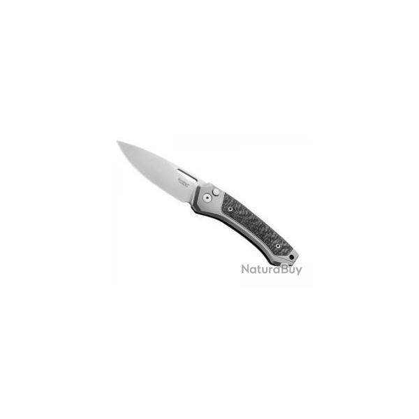 COUTEAU LIONSTEEL TWAIN TITANIUM GRIS/FIBRE DE CARBONE