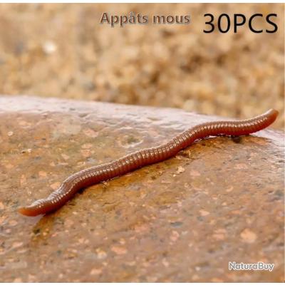Lot De 10 Vers De Terre Artificiels TPR – Leurres De Pêche Réalistes, Souples, Réutilisables, Pour Eau Douce/mer, Aussi Pour Farces Halloween