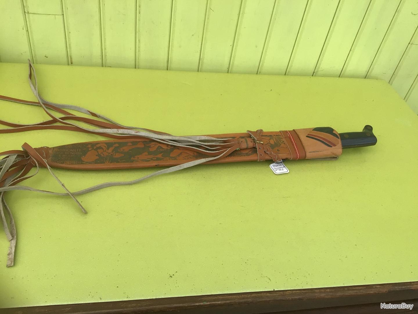 Gaine/fourreau En Cuir Véritable Pour Couteau Buck 101 Fixe - Clip Ceinture - Fait Main En Ukraine (2021) - Neuf