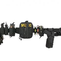 Ceinturon Molle avec sous ceinture Velcro Noir M