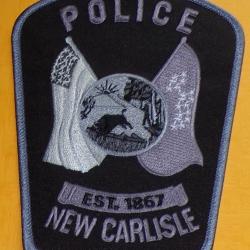 TISSU PATCH : POLICE NEW CARLISLE , EST.1867 , DIMENSION VOIR PHOTOS, BON ETAT VOIR PHOTOS . POUR TO