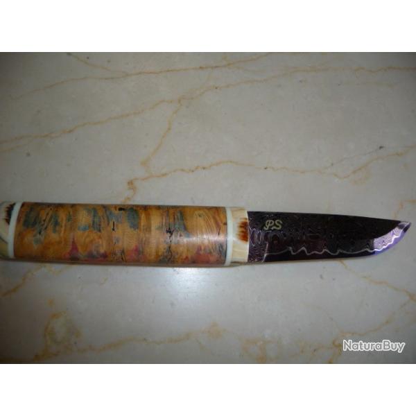 VENDS SUPERBE COUTEAU DE CHASSE DU COUTELIER NORDIQUE POUL STRANDE.ETAT COLLECTION.