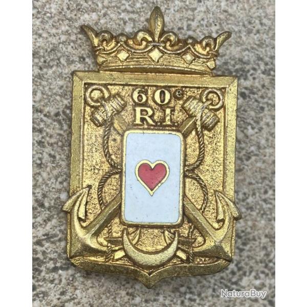60 Rgiment d'Infanterie, mail, dos guilloch, bolro lisse
