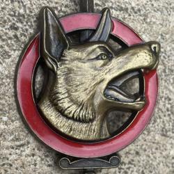 Chef d'Equipe Cynotechnique, chien bronze, cercle rouge, (ATP)