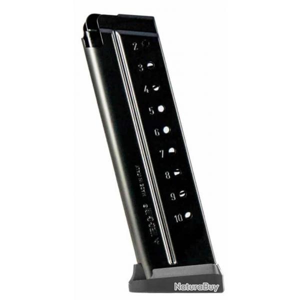 CHARGEUR ACIER MECGAR 10 COUPS CAL.9x19 AVEC TALON POUR 1911 - CATEGORIE B