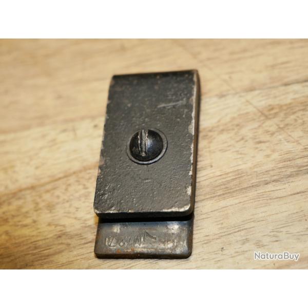 Plaque arrire de puit de chargeur avec sa vis de PM STEN MK2/MK5