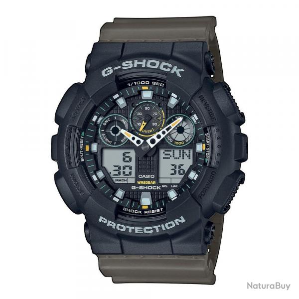 Montre G-Shock GA-100TU noir/vert olive