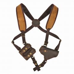 Tourbon-Étui pour tir dissimulé en toile et cuir de haute qualité -**NOIR