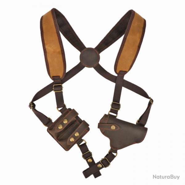 Tourbon-tui pour tir dissimul en toile et cuir de haute qualit -**NOIR