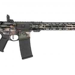 Carabine PSA Custom 5.56 16" 13.5" W/ PSAC 3.5lb Flatbow FCG, Woodland Camo