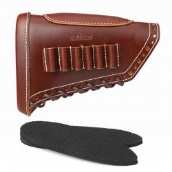 Tourbon-Coussinets de protection en cuir pour fusil de chasse -**GAUCHE