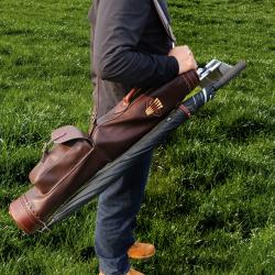 Tourbon-Sac de transport pour club de golf en cuir microcarence -**marron - LIVRAISON GRATUITE !!!