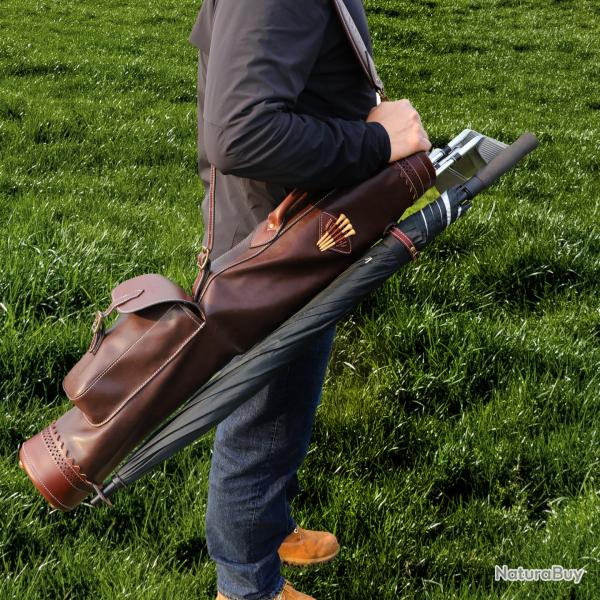 Tourbon-Sac de transport pour club de golf en cuir microcarence -**marron - LIVRAISON GRATUITE !!!