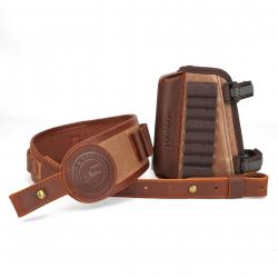 Tourbon-Écharpe de fusil en cuir micro carence avec support de coques 306,.308- LIVRAISON GRATUITE !