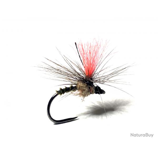 Mouche sche parachute jaune/olive h 16