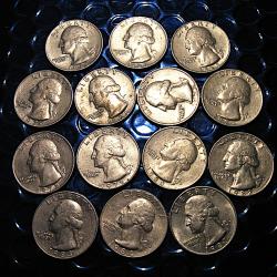 Amerique 14 pieces de quarter dollar Liberty années differentes ttb