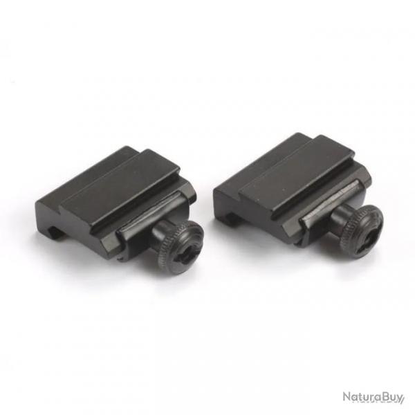 2 CONVERTISSEURS RAIL PICATINNY 20mm VERS 11mm - LIVRAISON GRATUITE