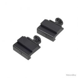 2 CONVERTISSEURS PICATINNY/WEAVER 20mm VERS 11mm - LIVRAISON GRATUITE