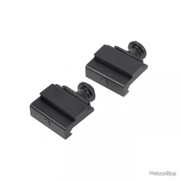 2 CONVERTISSEURS PICATINNY/WEAVER 20mm VERS 11mm - LIVRAISON GRATUITE