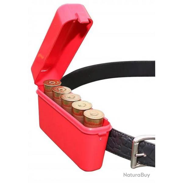 Bote de Rangement pour 5 Cartouches Port Ceinture Calibre 12