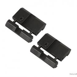 2 CONVERTISSEURS RAIL PICATINNY 11mm VERS 20mm - LIVRAISON GRATUITE