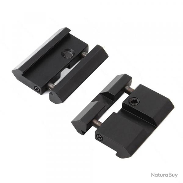 2 ADAPTATEURS RAIL 11mm VERS 20mm - LIVRAISON GRATUITE