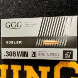 GGG Nosler HPBT 308 win 175 grs (x20)