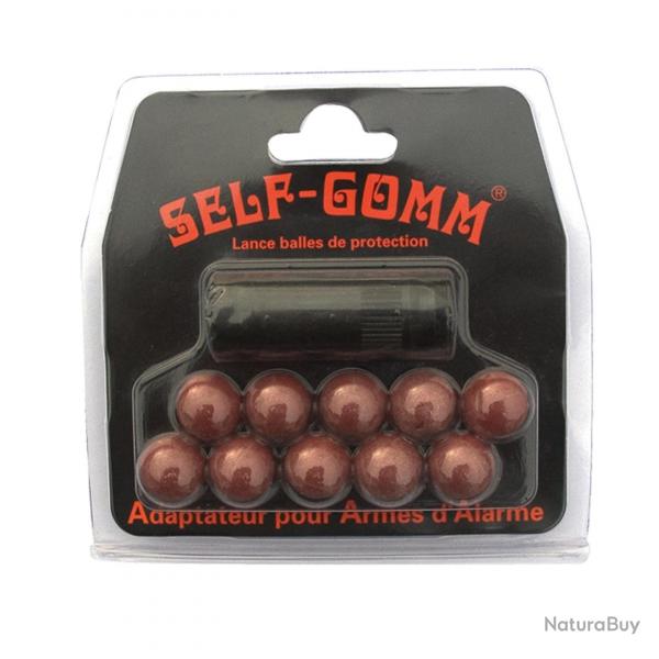 Adaptateur pour armes d'alarme + 10 projectiles M9 X 1.0 -Self Gomm