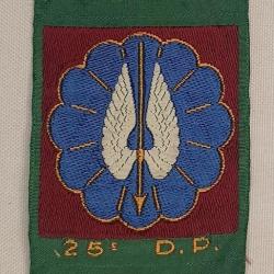 Insigne tissu de la 25ème Division Parachutiste années 50/60