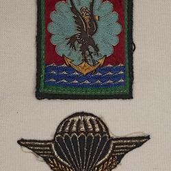 Insigne et brevet tissu 11ème Division Parachutiste