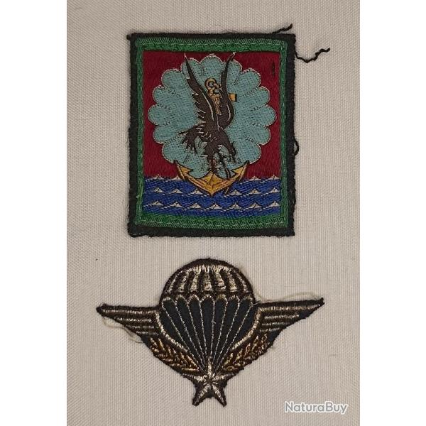 Insigne et brevet tissu 11me Division Parachutiste