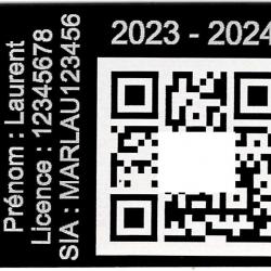 Porte clé TAG militaire Licence de tir en aluminium gravé au laser (Recto)