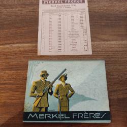 Ancien catalogue armes chasse année 1935 Merkel Freres France et Algérie