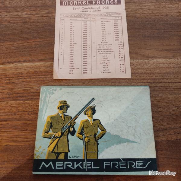 Ancien catalogue armes chasse anne 1935 Merkel Freres France et Algrie