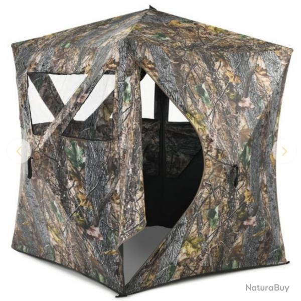 Store de Chasse Portable pour 3 Personnes Instantane Escamotable avec Piquets et Attaches de Sol