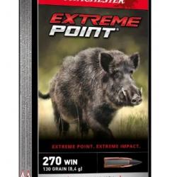 Munitions WINCHESTER cal.270win extrême point 130gr 8.4g par 60
