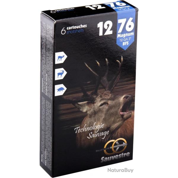Cartouche Sauvestre grand gibier Magnum - Cal. 12/76