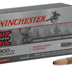 Cartouche Winchester Cal. 300 Black Out Subsonique