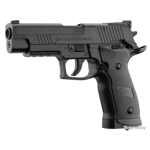 Pistolet CO2 culasse fixe BORNER Z122 Cal. 4.5mm BB's