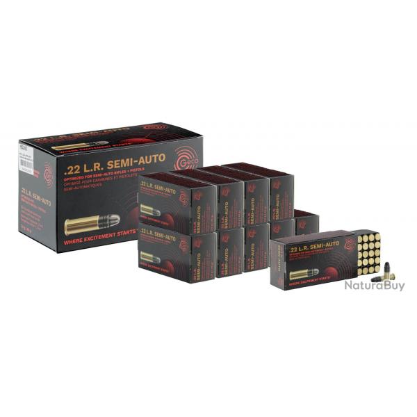 Cartouches 22lr Geco Semi-Auto boite de 500 cartouches