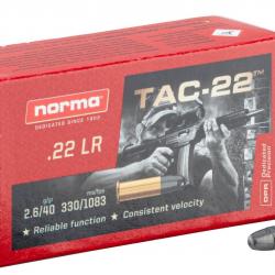 Cartouches 22lr Norma TAC-22