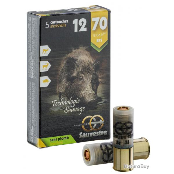 Cartouches Sauvestre à balle grand gibier BFS sans plomb - Cal. 12/70