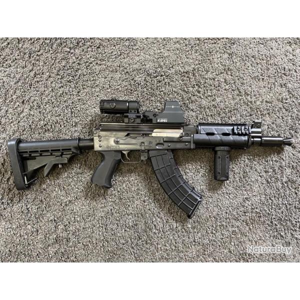 PACK Carabine ZASTAVA M05 C1 Calibre 7,62x39 + Point rouge + Loupe grossissement x3 + Poigne avant