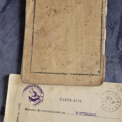 Carnet militaire classe 1918.
