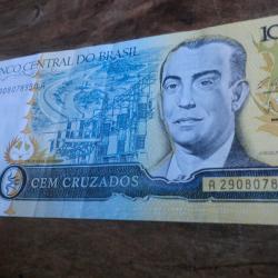 billet banco brasil 100 cruzados  / A 2908078990 A