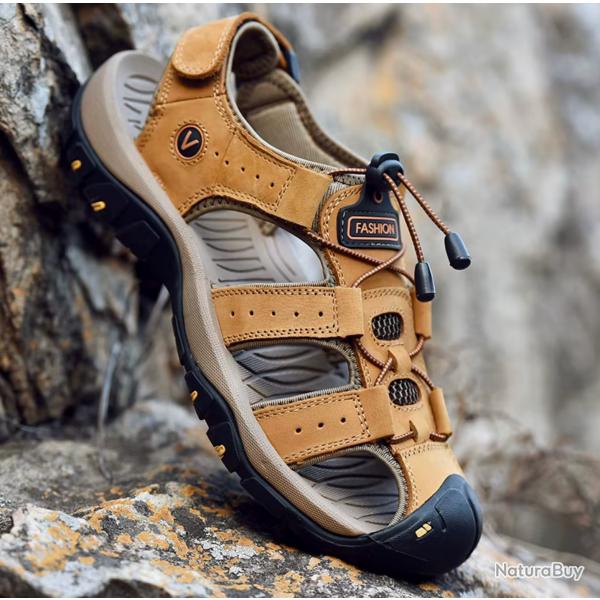 top ENCHERE Sandale en CUIR Coloris et pointure au choix du 38 au 48......