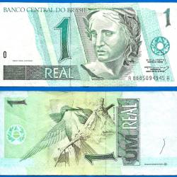 Bresil 1 Real 1995 Sign 37 Serie A Oiseau Billet Amerique Sud Brazil Brasil