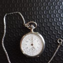 SUPERBE MONTRE CHRONOMETRE  EN ARGENT 19eme  : GROTTENDIECK  BRUXELLES . PARFAIT FONCTIONNEMENT .
